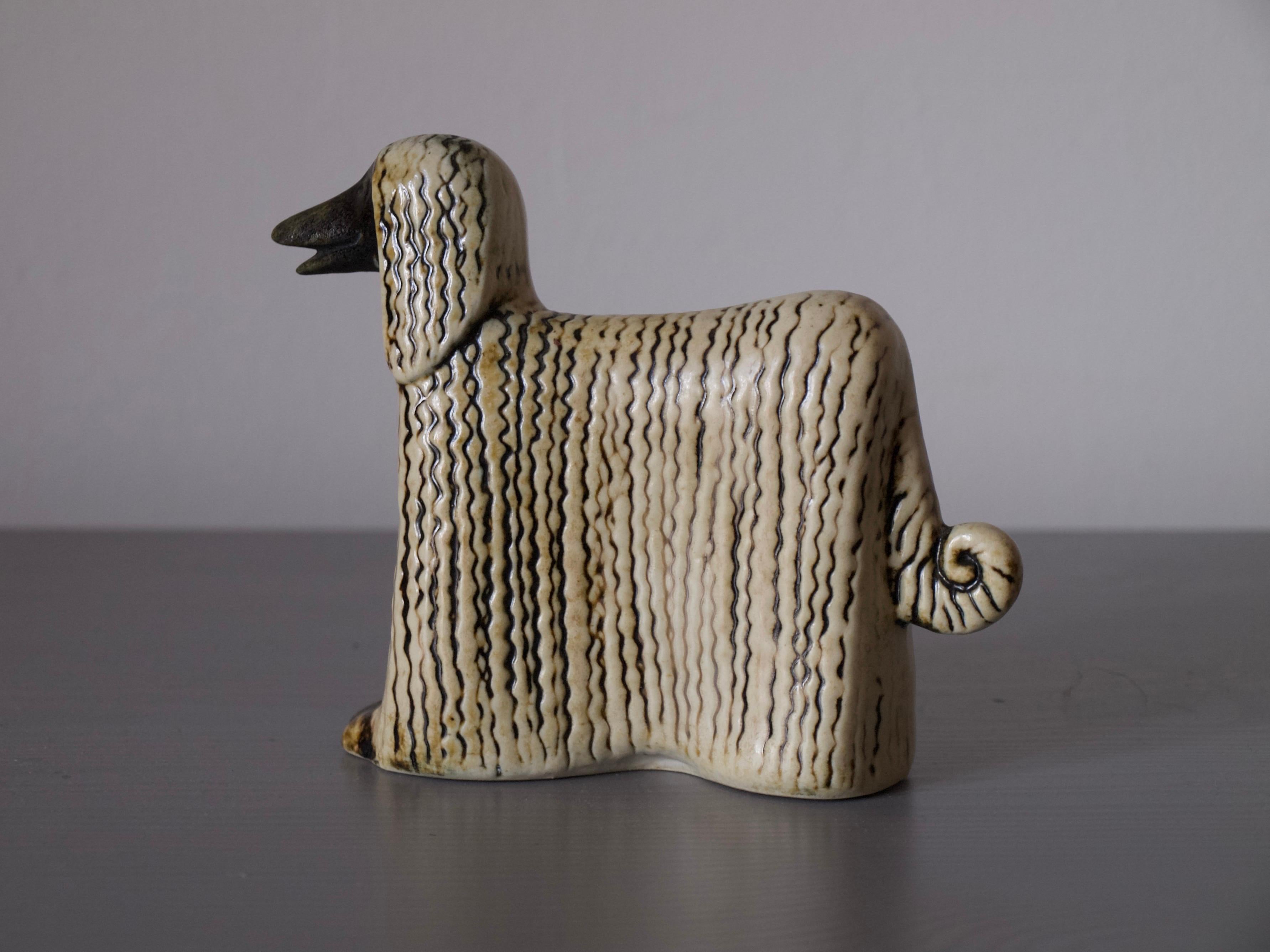 Rare Afghan Hound Dog Figurine by Lisa Larson // Gustavsberg 1