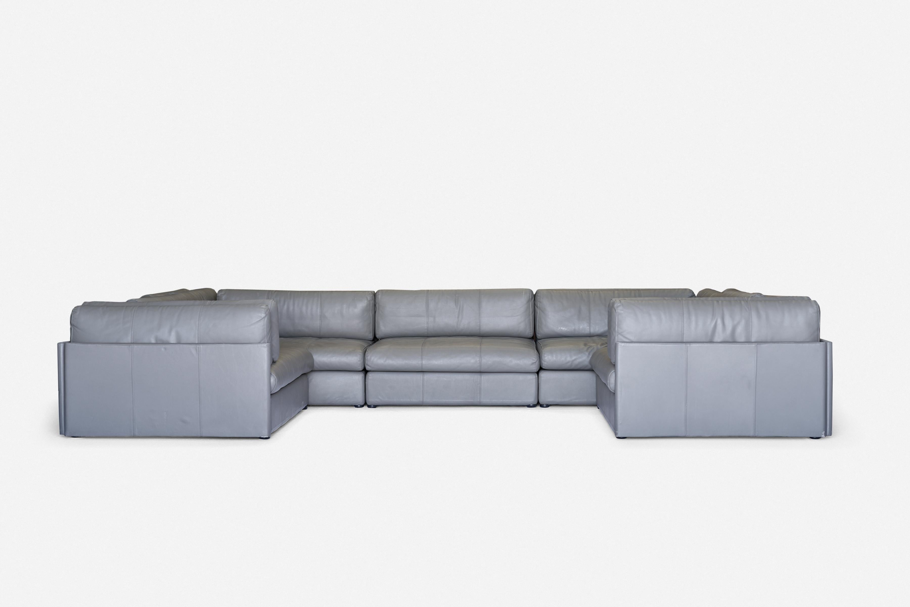 Afra & Tobia Scarpa

Elogia modular sofa
B & B Italia
Italy, 1985
leather, wood, glides


This model was in production for a short time and has not been made in over 30 years. Dimensions may vary by arrangement. Each section is 55 inches