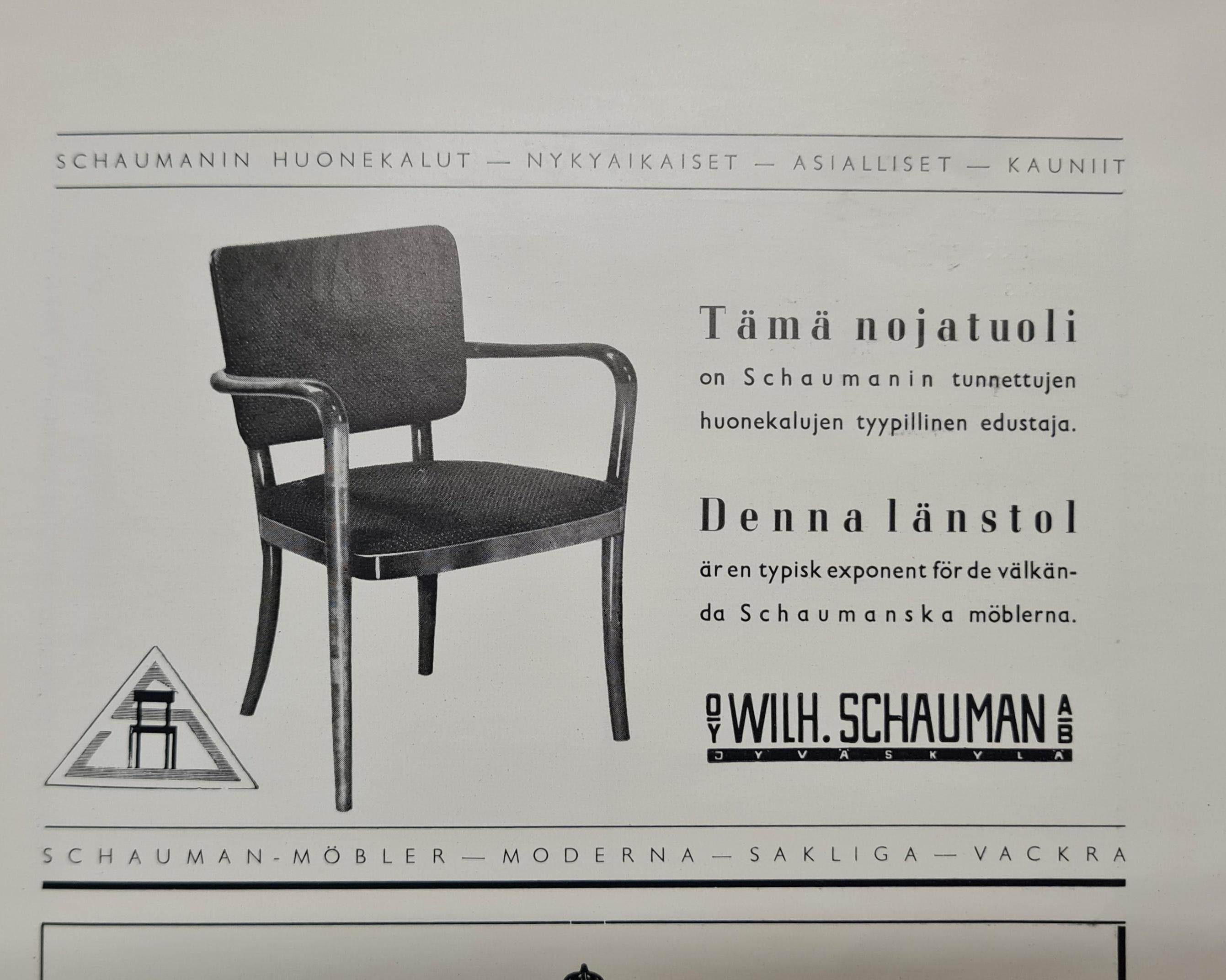 Rare fauteuil Aino & Alvar Aalto pour l'exposition universelle de New York de 1939, Schuman en vente 7