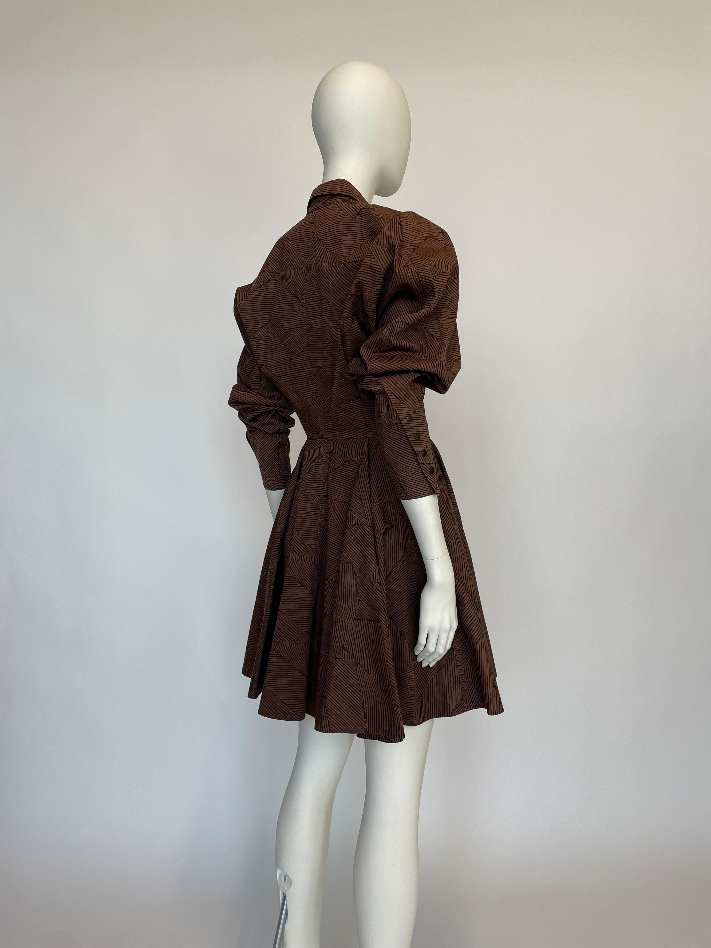 Rare Alaïa Runway Printed Day Dress, Spring-Summer 1986 5