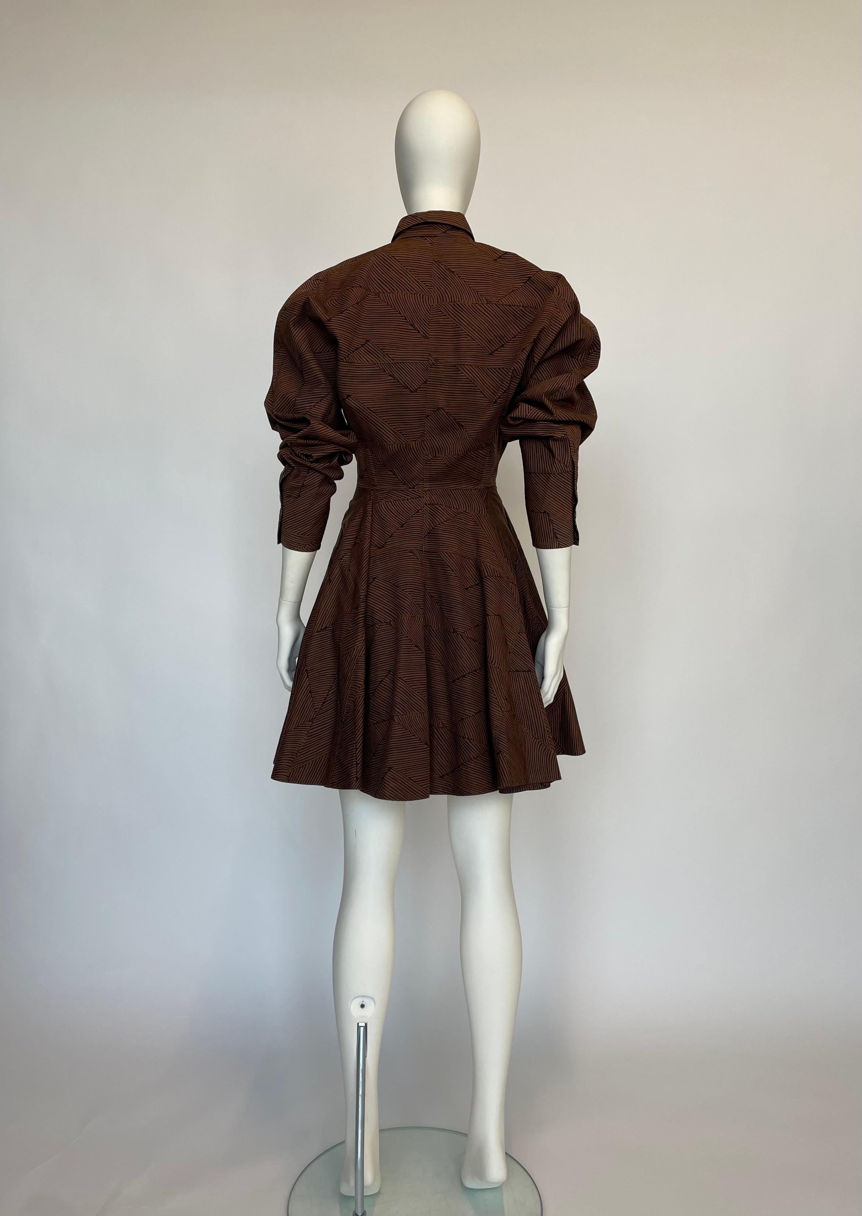 Rare Alaïa Runway Printed Day Dress, Spring-Summer 1986 6