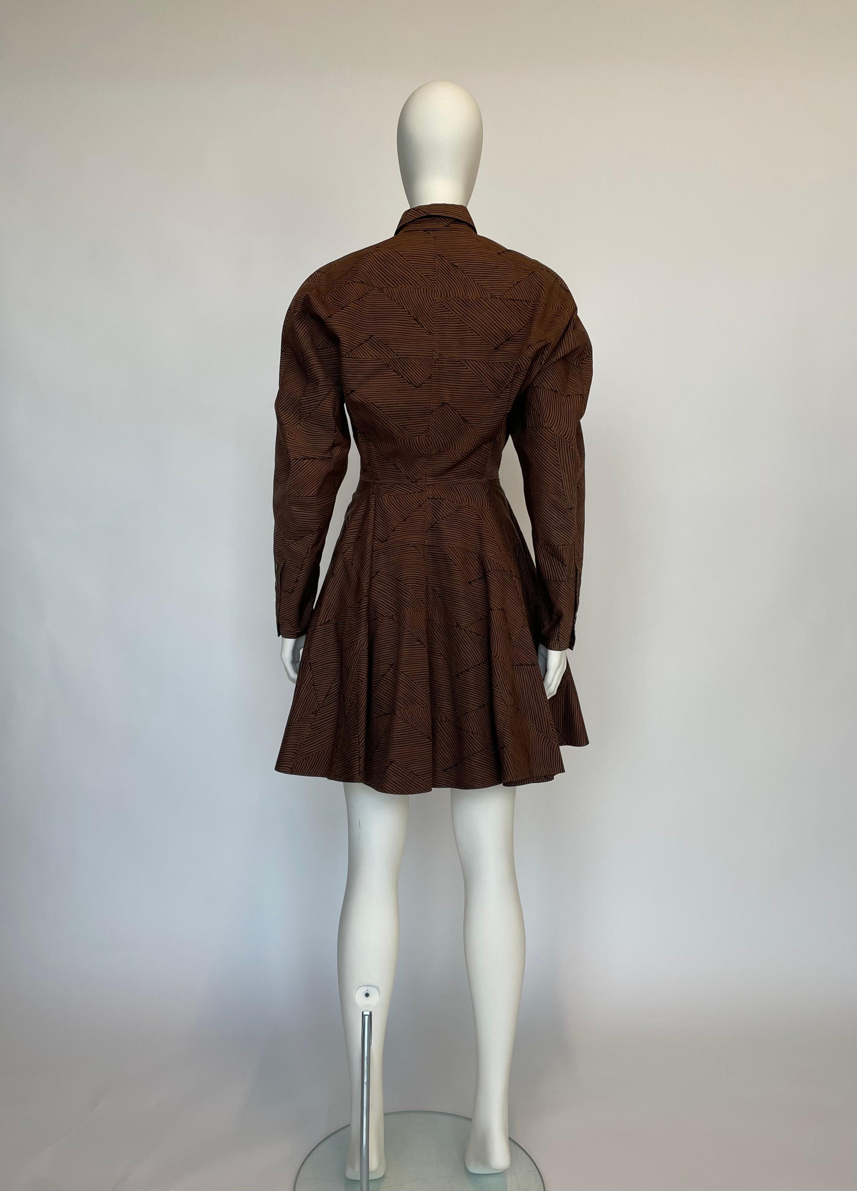 Rare Alaïa Runway Printed Day Dress, Spring-Summer 1986 7