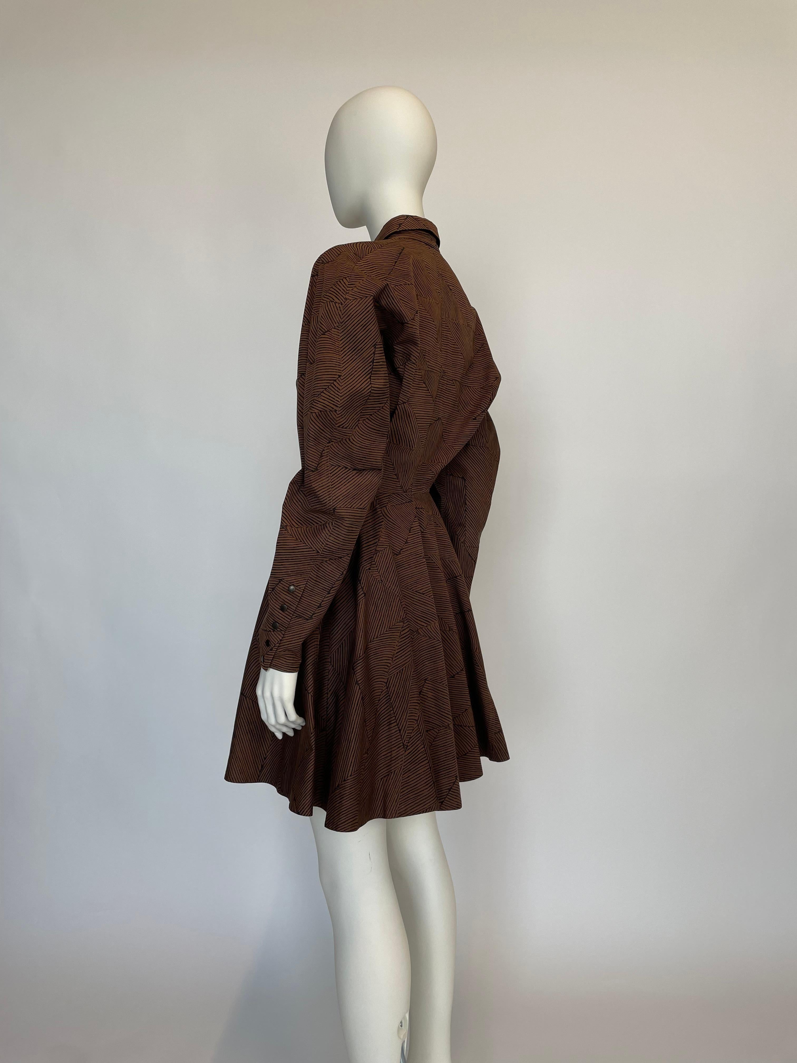 Rare Alaïa Runway Printed Day Dress, Spring-Summer 1986 8