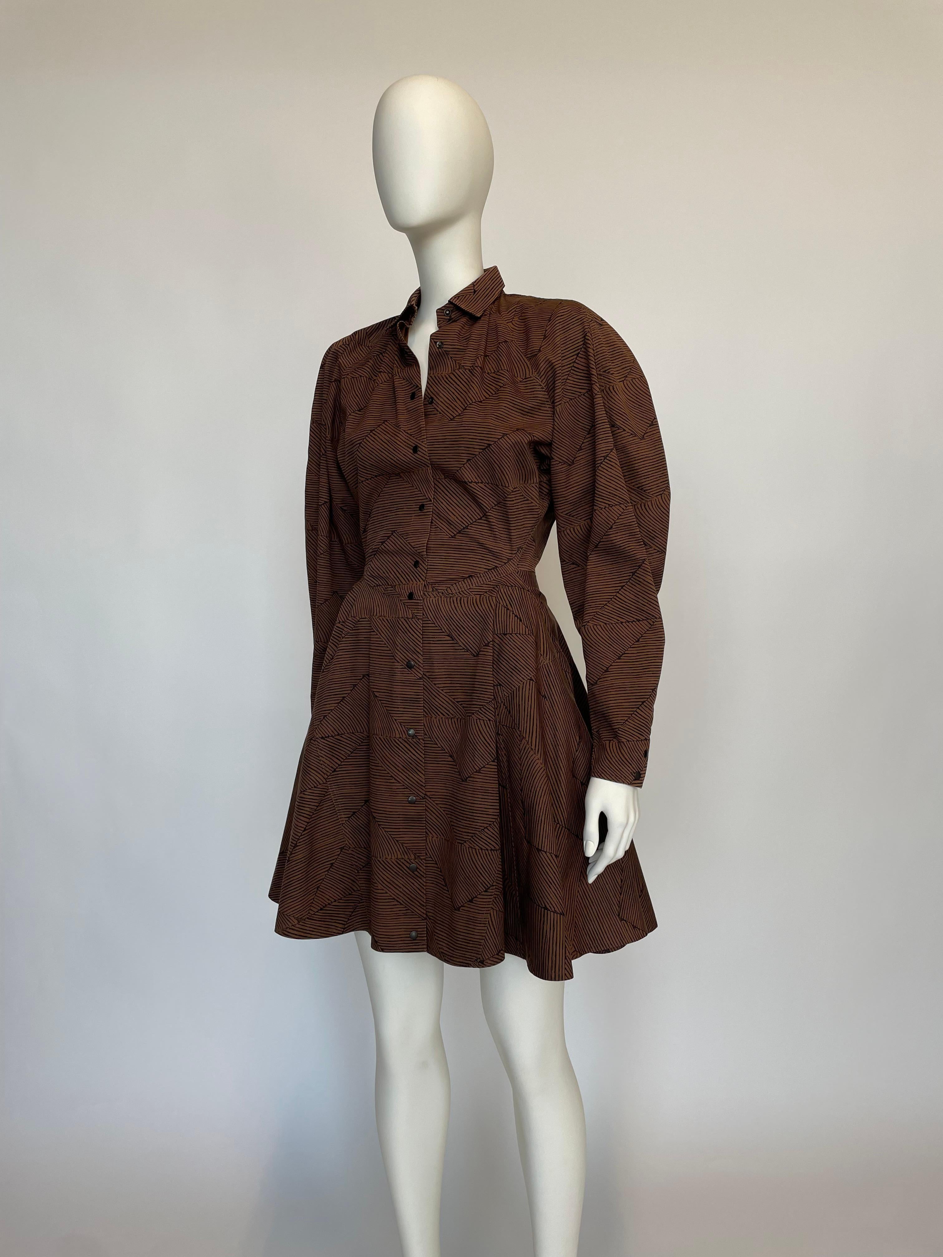Rare Alaïa Runway Printed Day Dress, Spring-Summer 1986 10