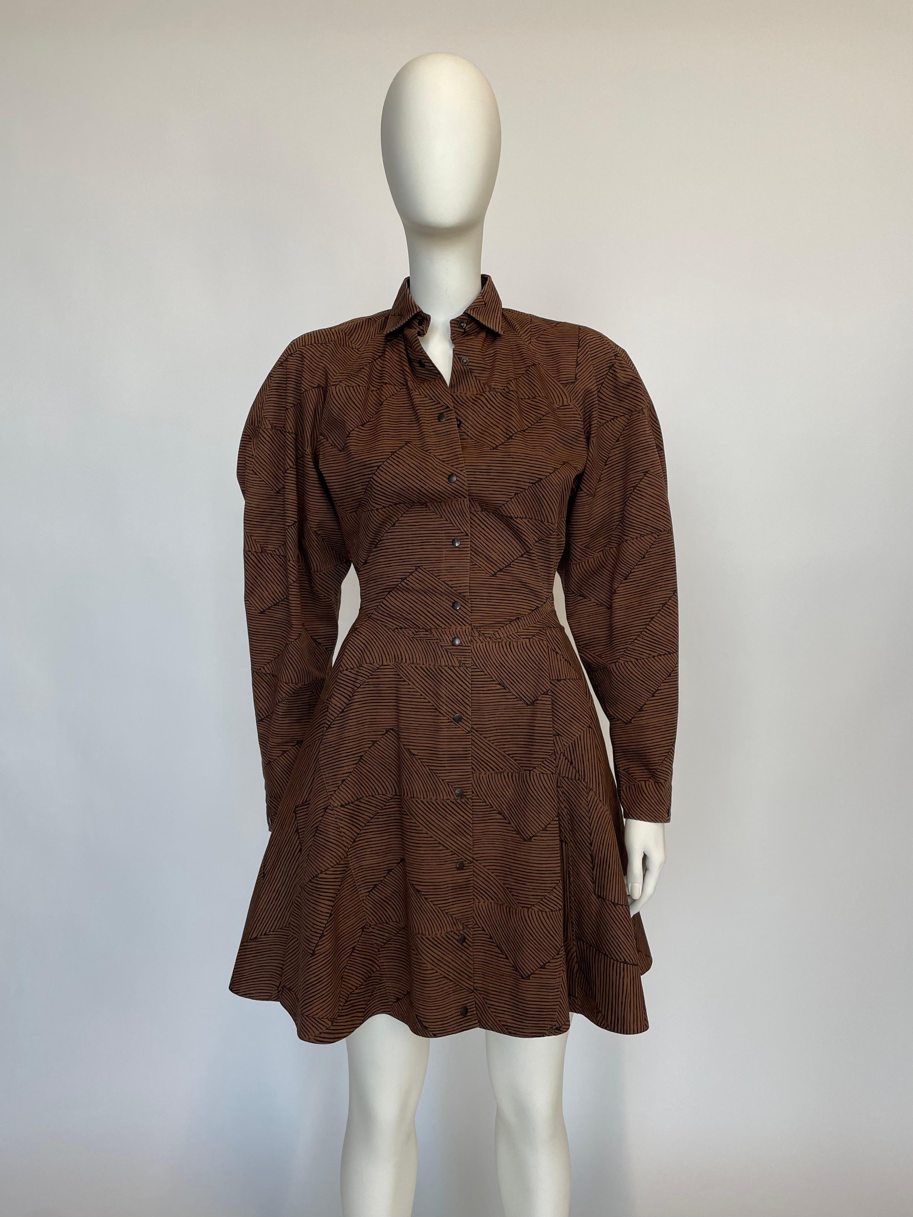 Rare Alaïa Runway Printed Day Dress, Spring-Summer 1986 12