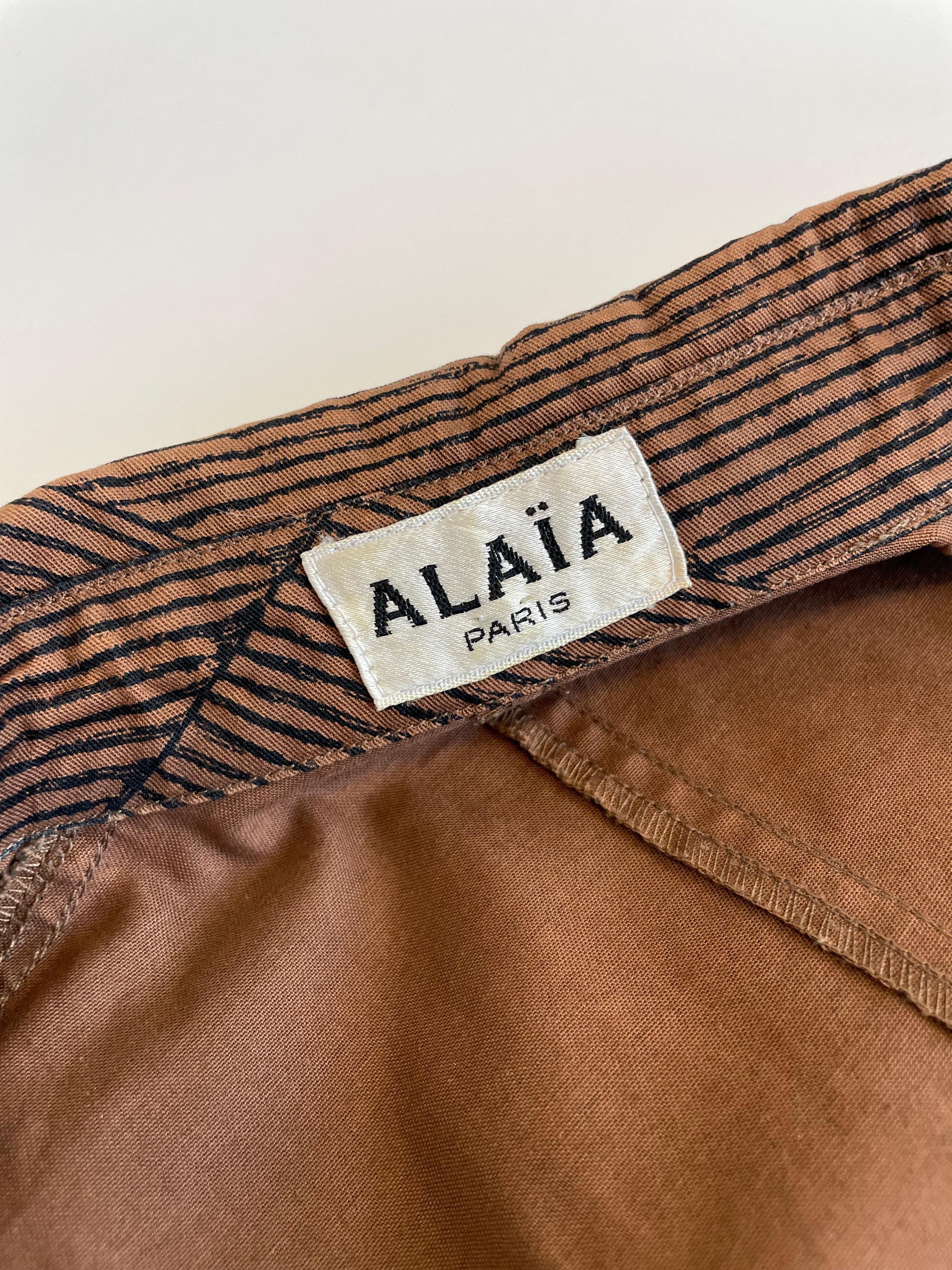 Rare Alaïa Runway Printed Day Dress, Spring-Summer 1986 15