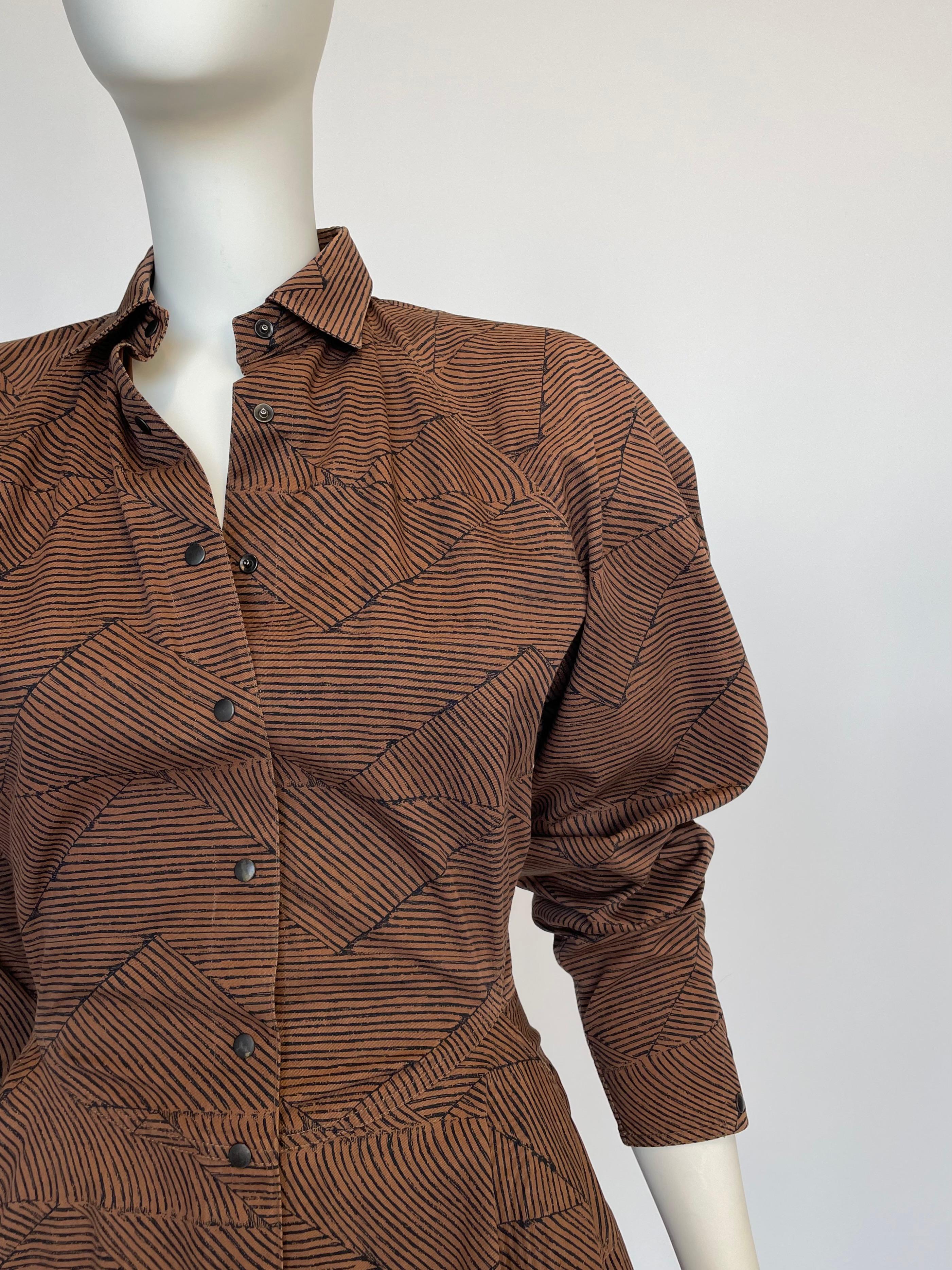 Women's Rare Alaïa Runway Printed Day Dress, Spring-Summer 1986
