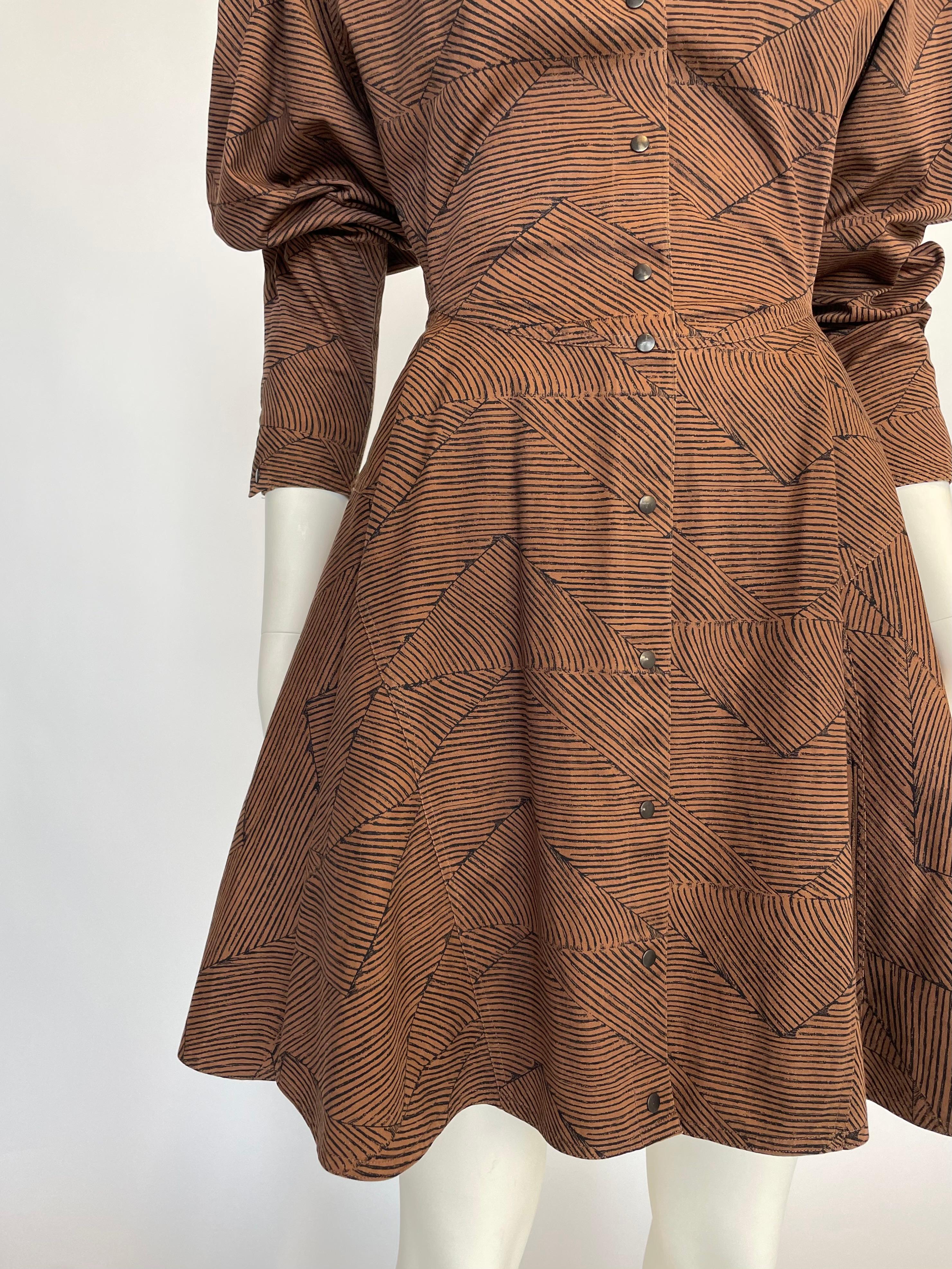 Rare Alaïa Runway Printed Day Dress, Spring-Summer 1986 1