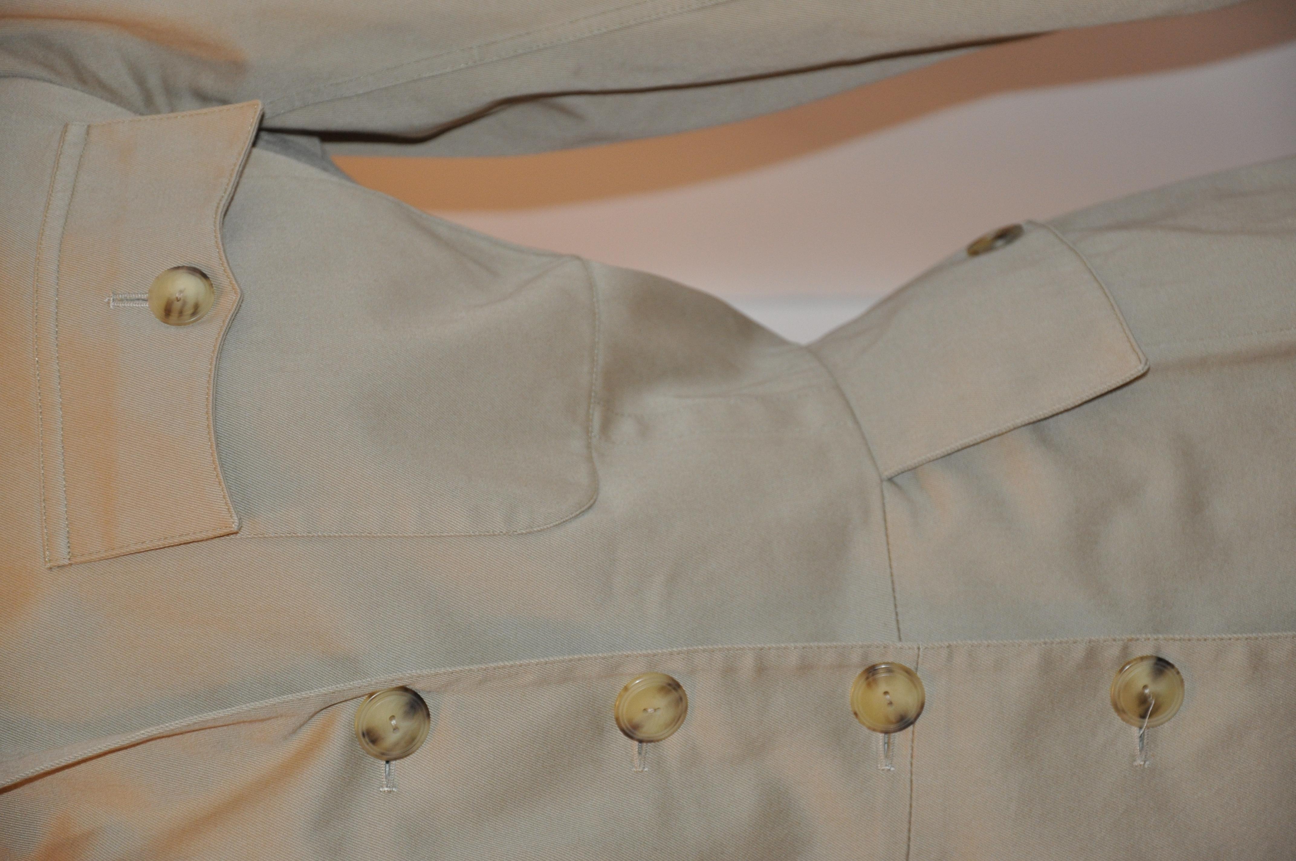 Alaïa rare veste Safari en coton brossé brun clair Unisexe en vente