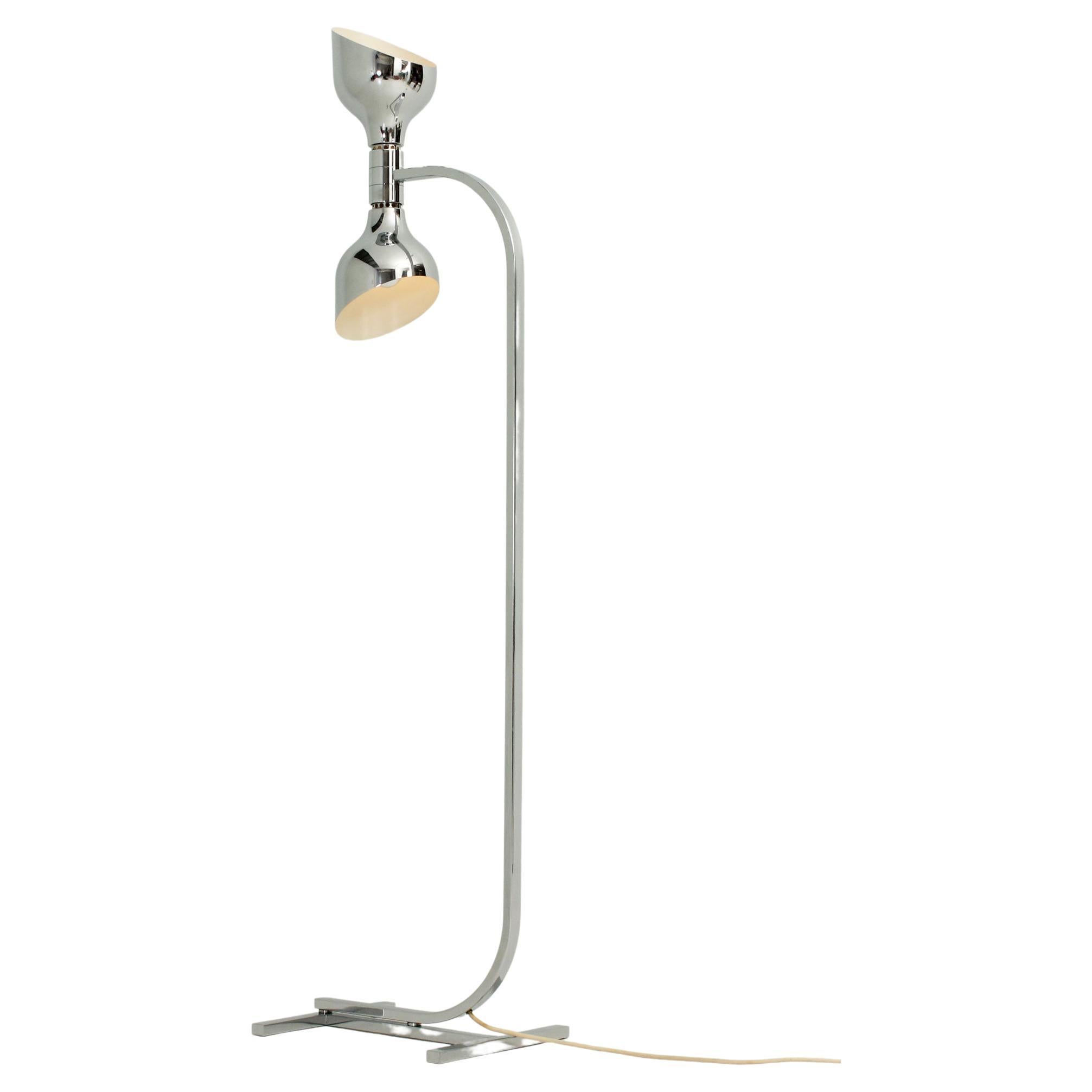 Rare Albini Chromed Floor Lamp AM/AS, 1969 For Sale