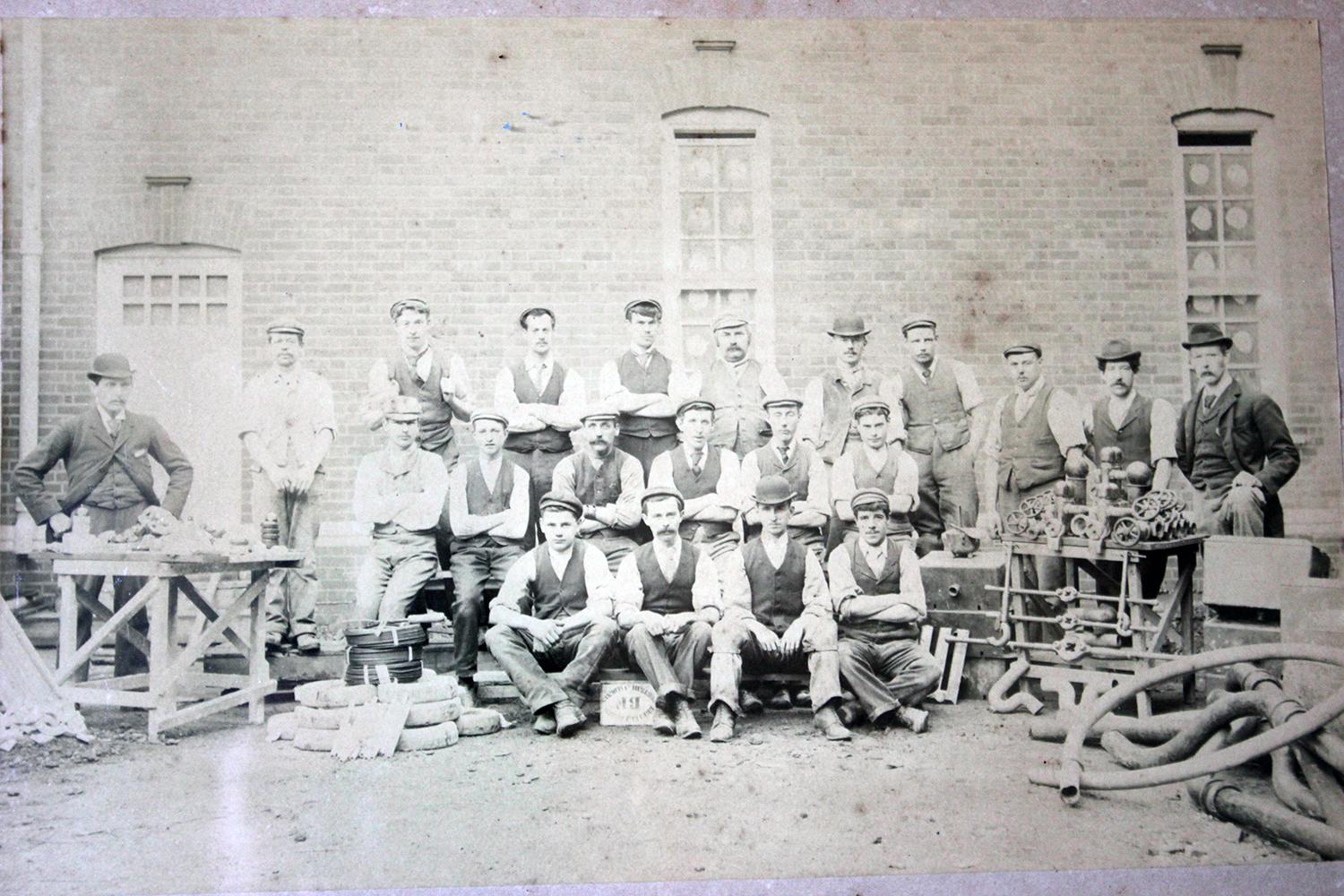 Late Victorian Rare Albumen Print Photograph of Staff of West Sussex Lunatic Asylum, circa 1900