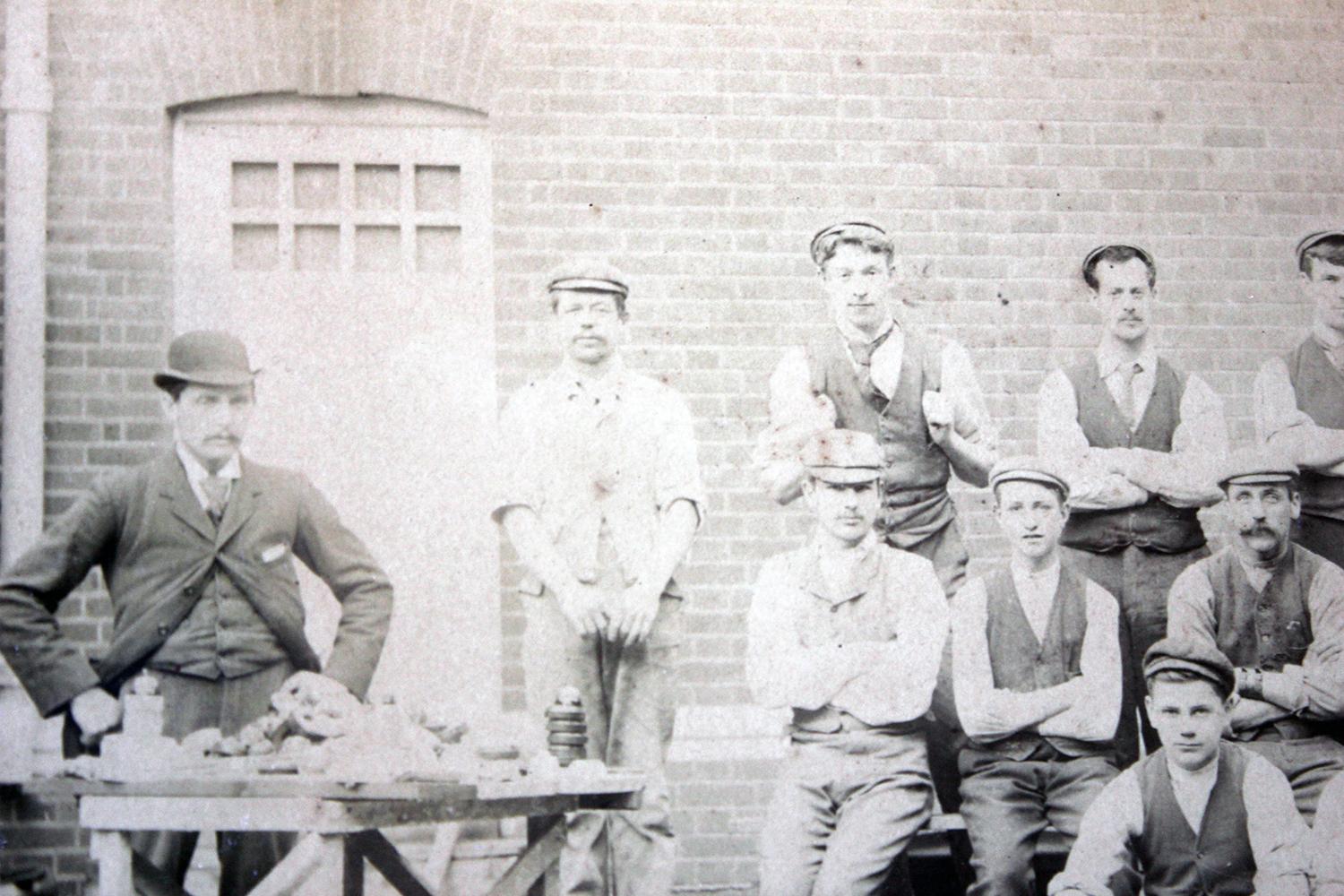 English Rare Albumen Print Photograph of Staff of West Sussex Lunatic Asylum, circa 1900