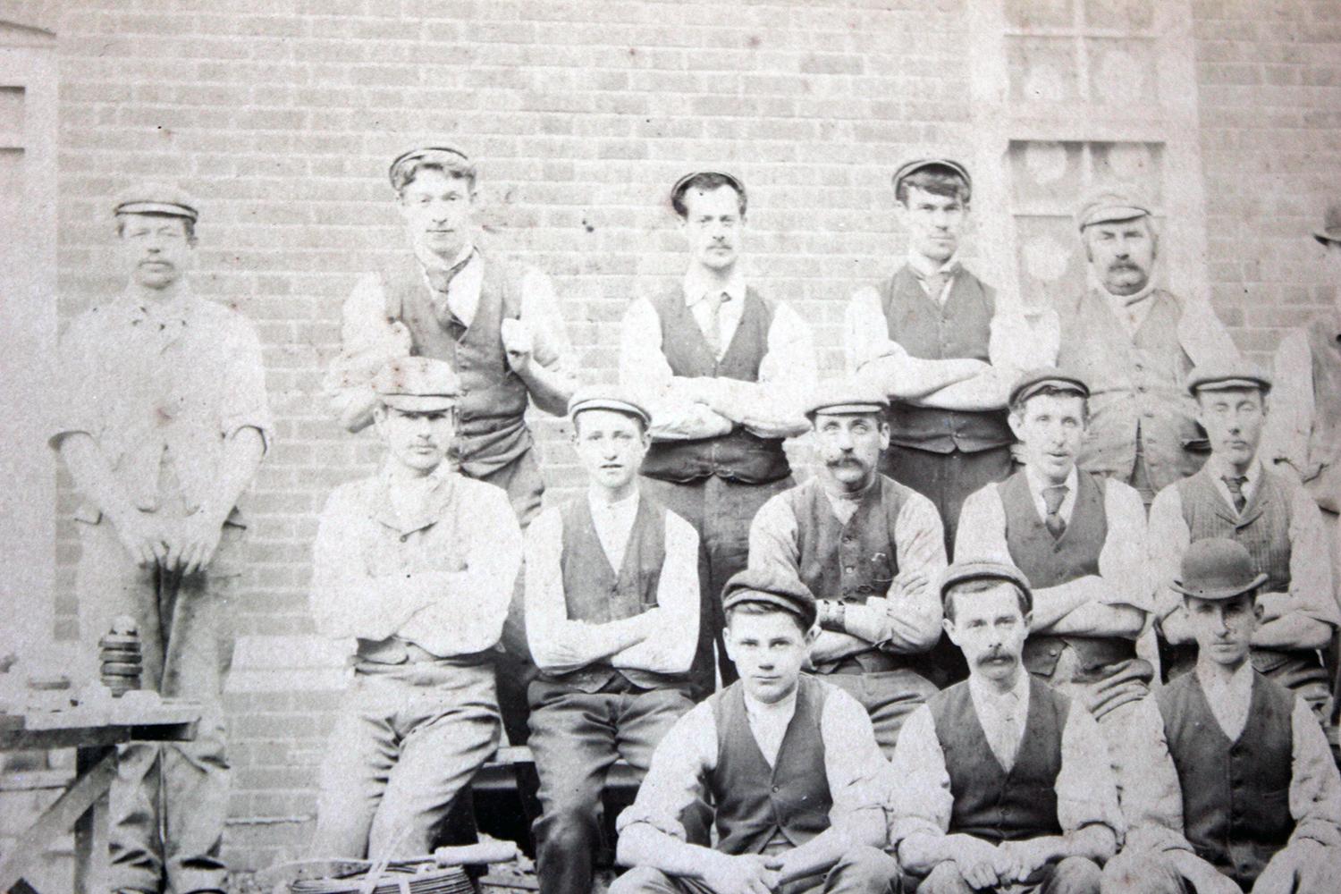 Rare Albumen Print Photograph of Staff of West Sussex Lunatic Asylum, circa 1900 In Good Condition In Bedford, Bedfordshire