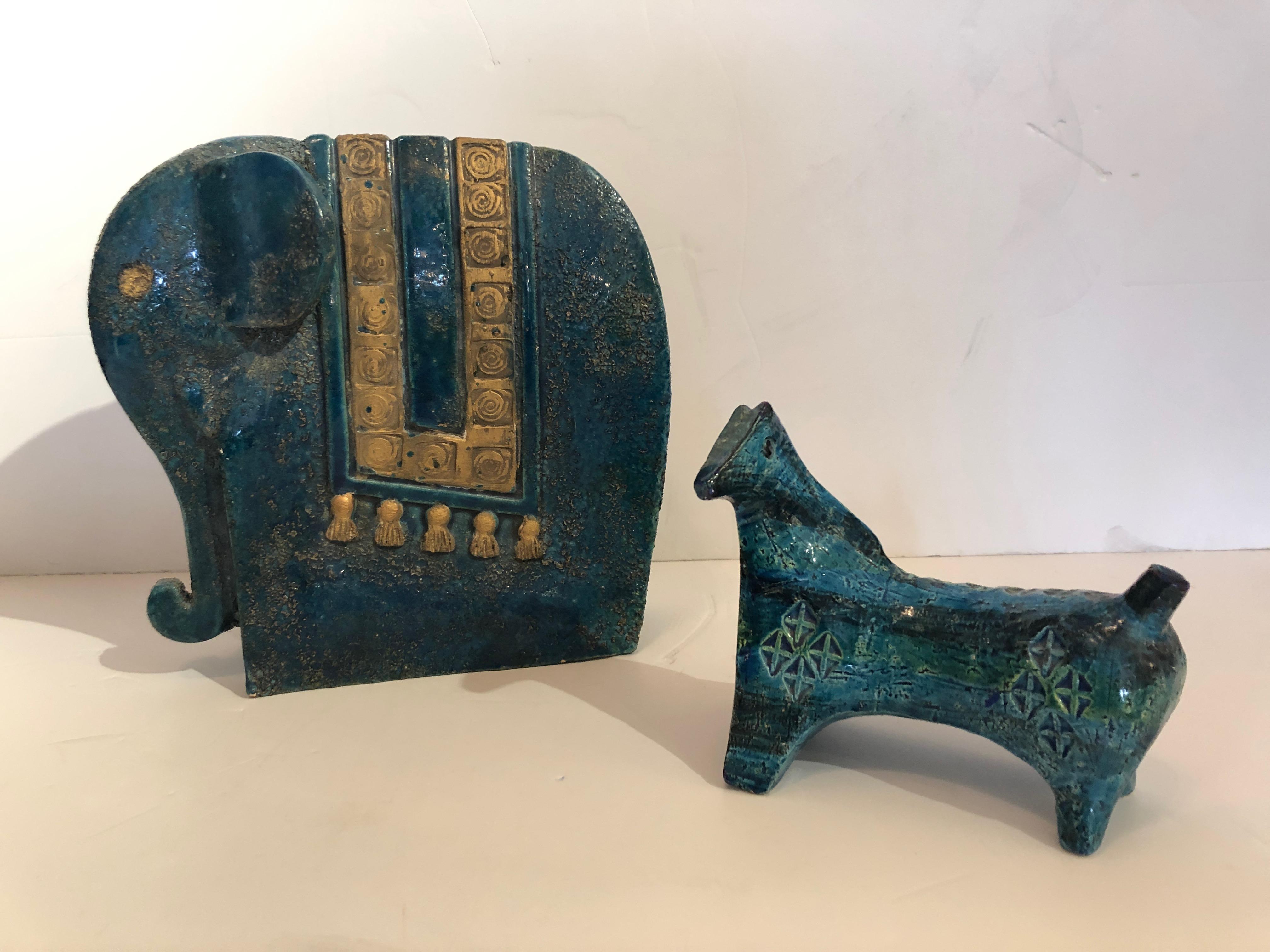 Rare Aldo Londi Elephant Glazed Stoneware Sculpture for Bitossi 4