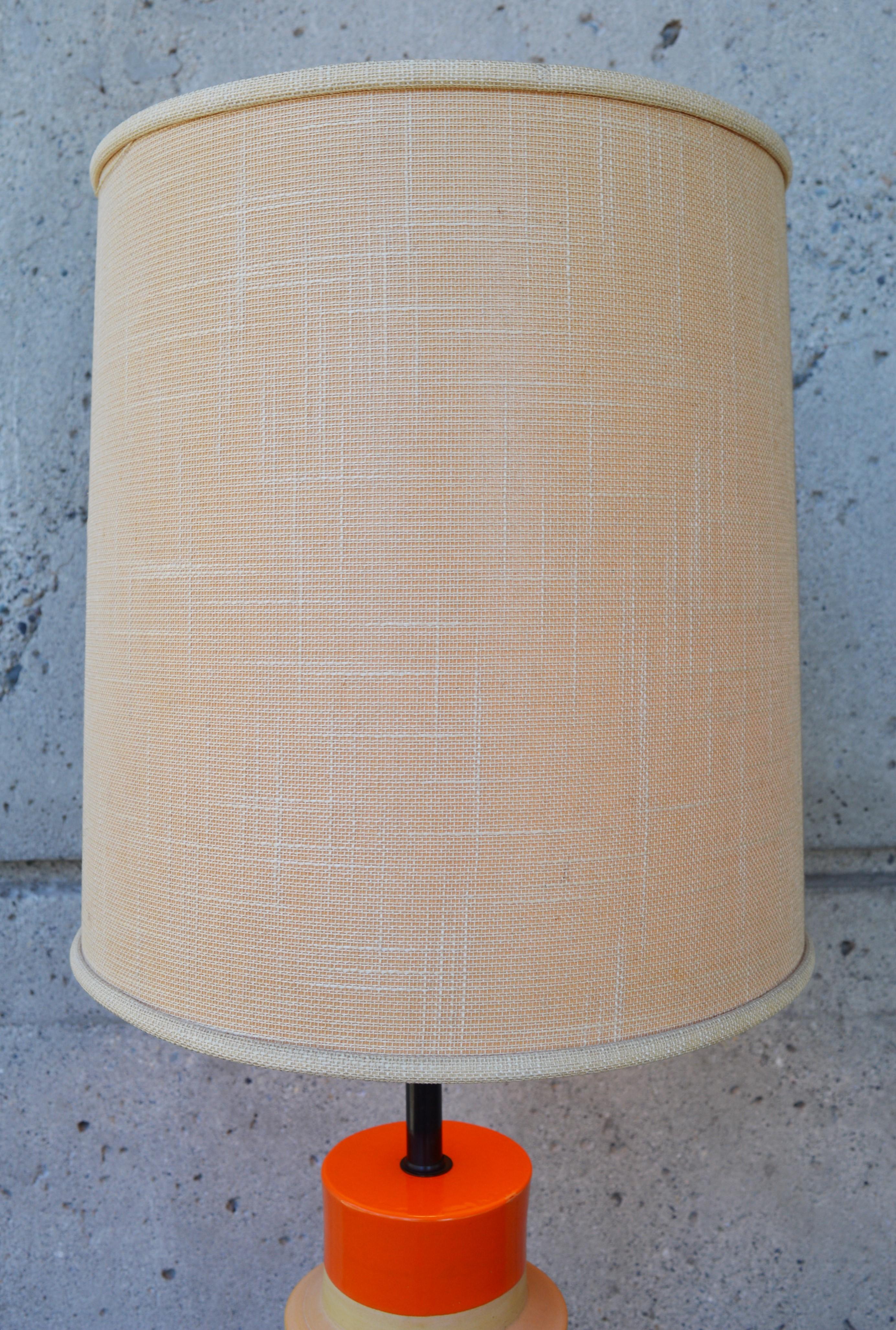 Mid-20th Century Rare Aldo Londi for Bitossi Ceramiche Pottery Impressed Campus Table Lamp For Sale