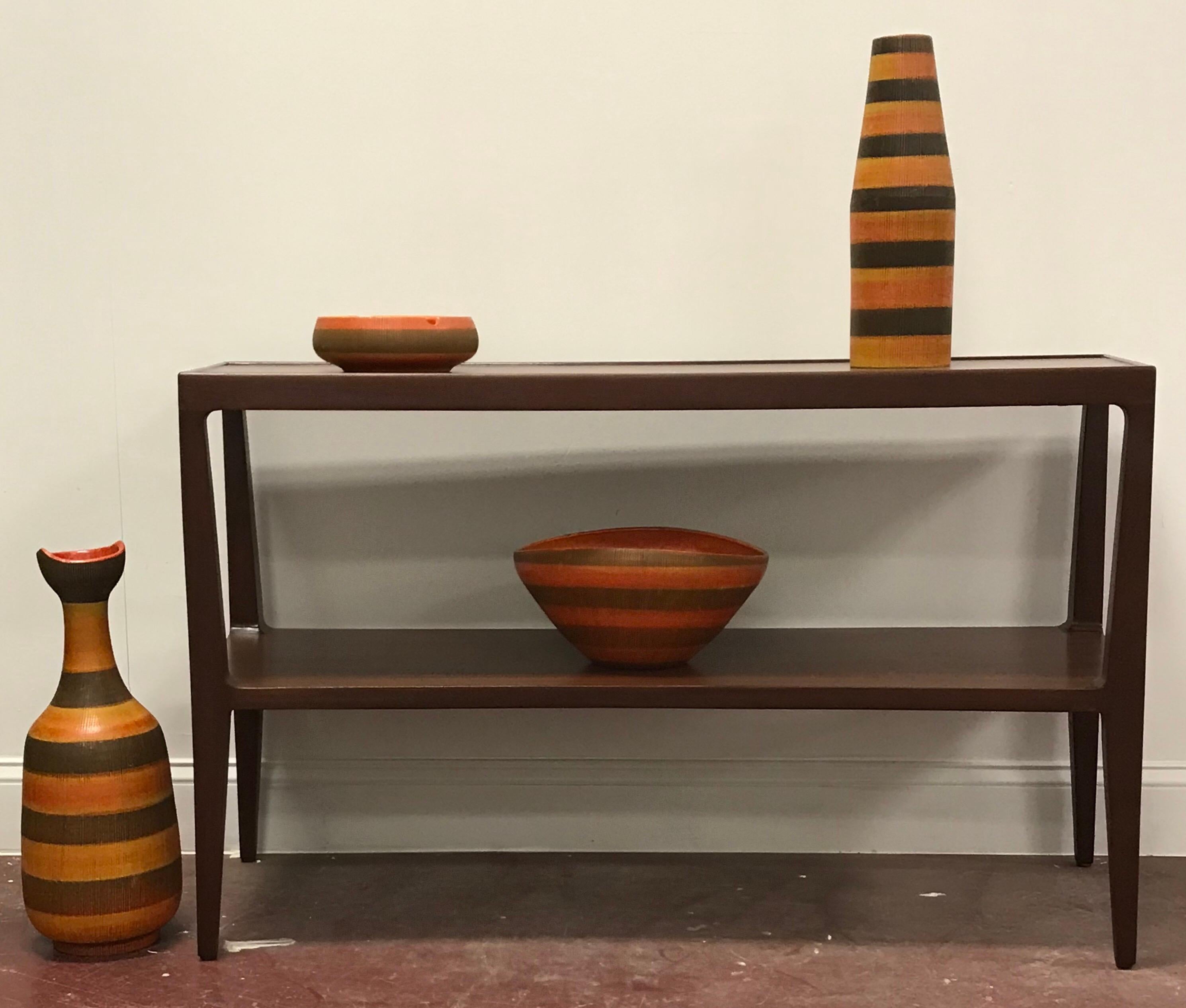 Mid-20th Century Rare Aldo Londi for Bitossi Floor Vase, Italian Ceramic For Sale