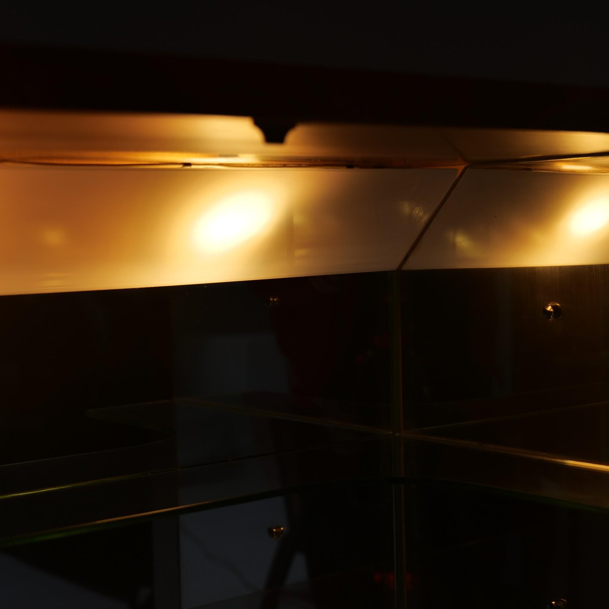 Raro mueble bar Aldo Tura con Parchemin rojo en venta 4