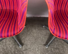 Rare Alexander Girard, Eames Red Fiberglass Swivel Arm Shell Chair D A T 1