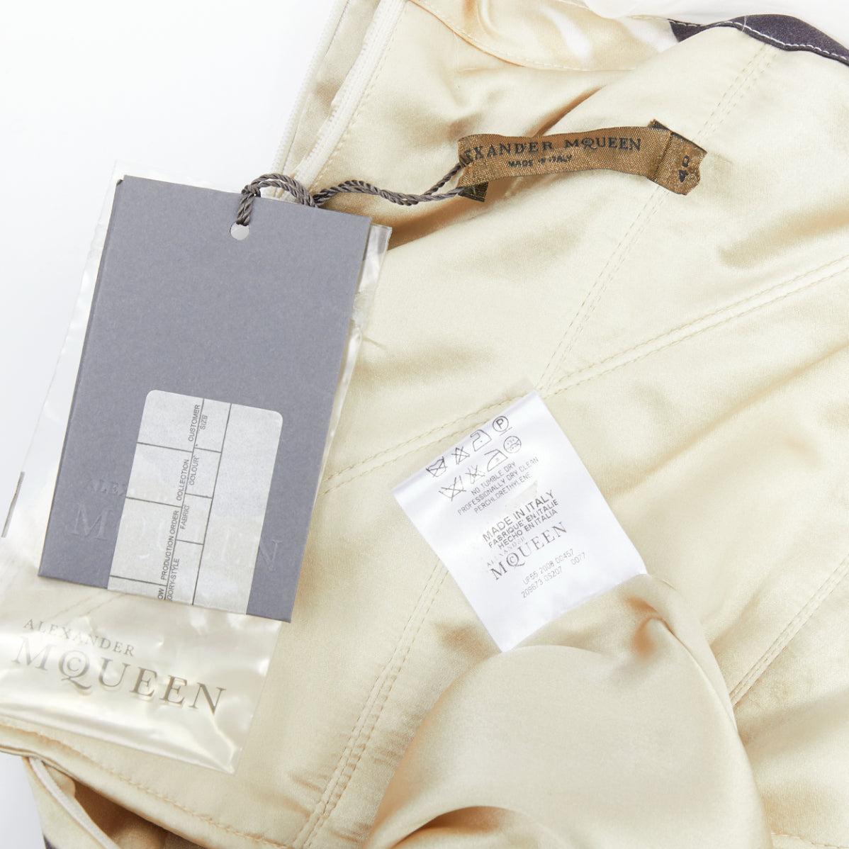 rare ALEXANDER MCQUEEN 2008 God Save The Queen Elizabeth strapless dress IT40 S For Sale 6