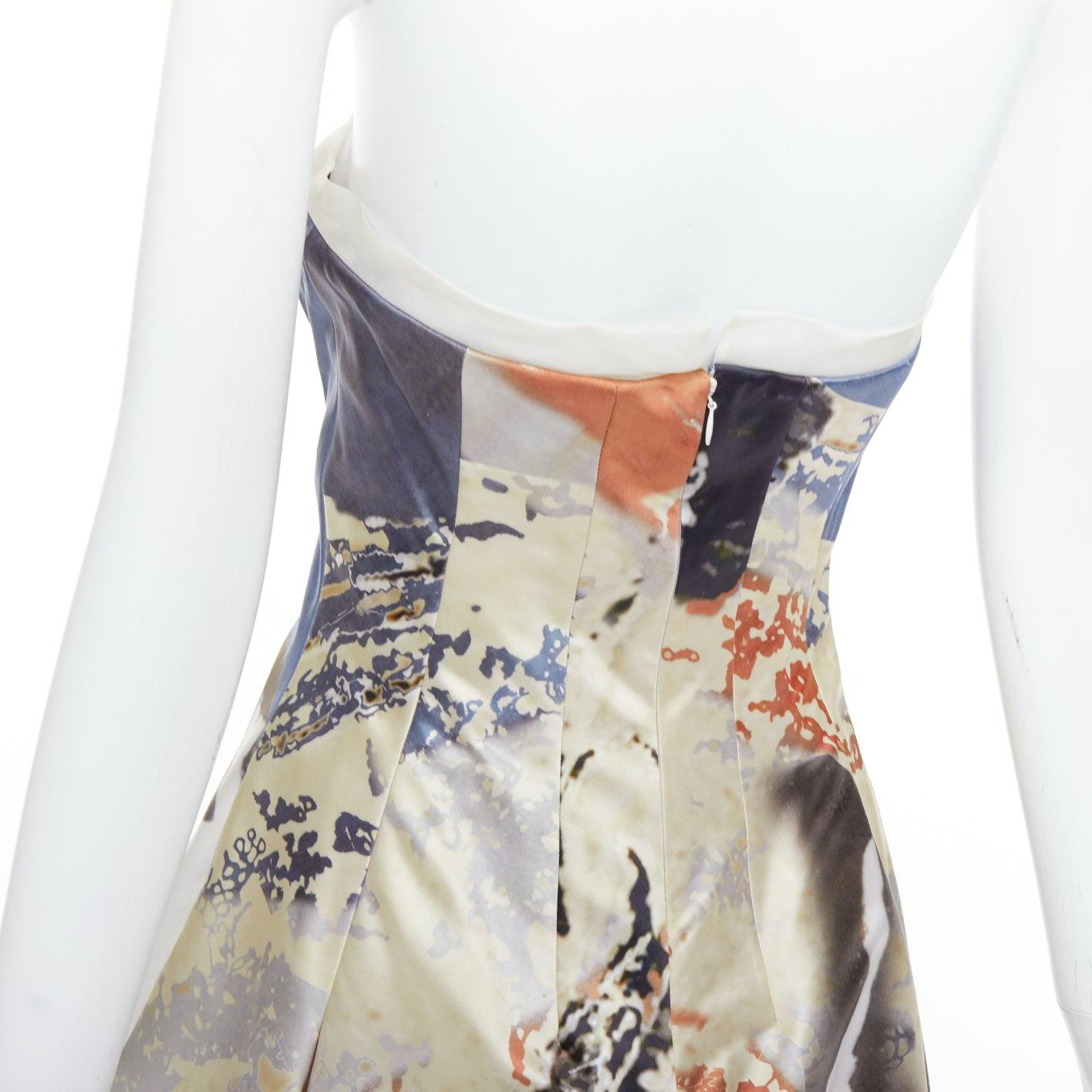 rare ALEXANDER MCQUEEN 2008 God Save The Queen Elizabeth strapless dress IT40 S For Sale 4