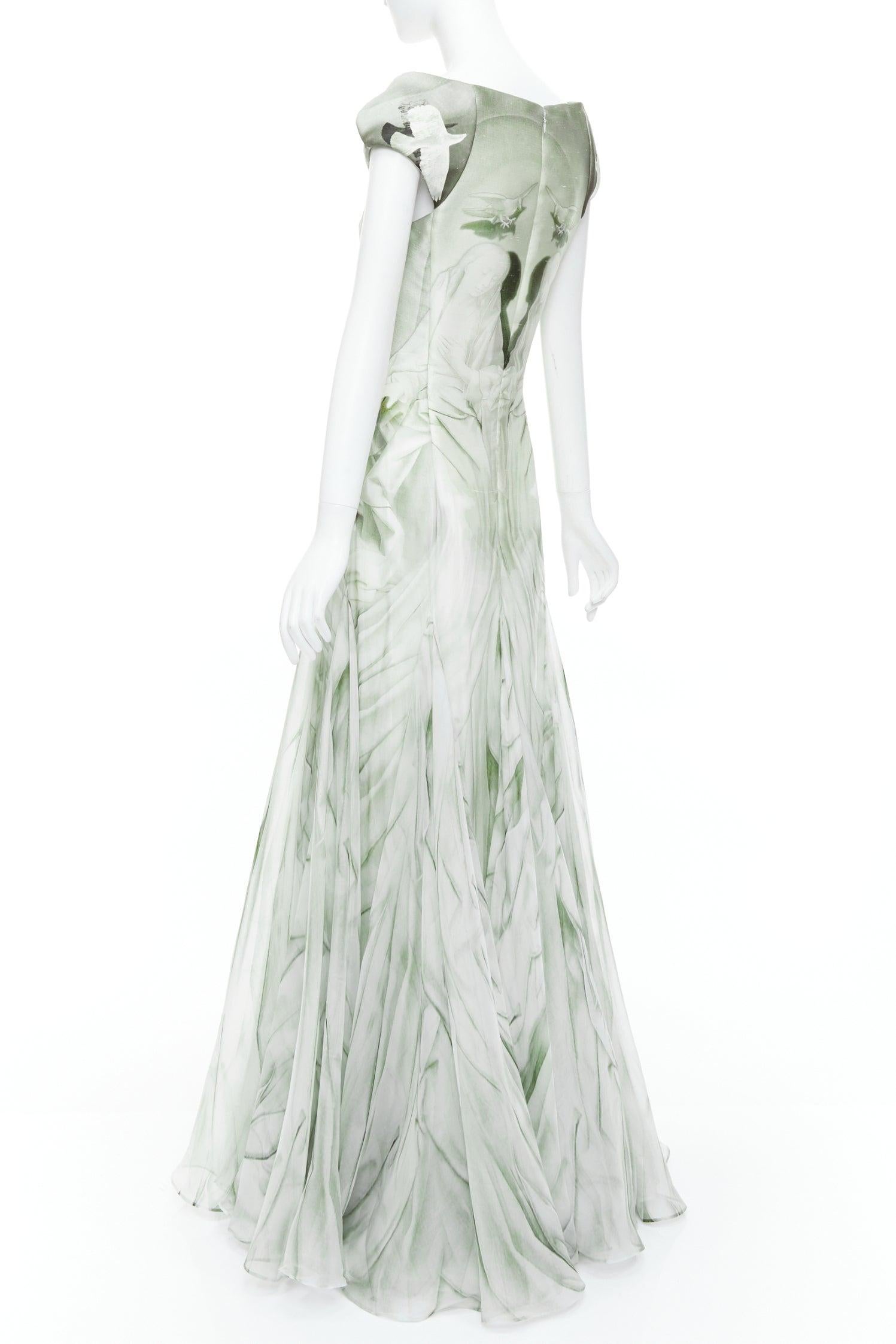 ALEXANDER MCQUEEN 2010 Angels Demons Robe en organza Portinari IT38 XS 1