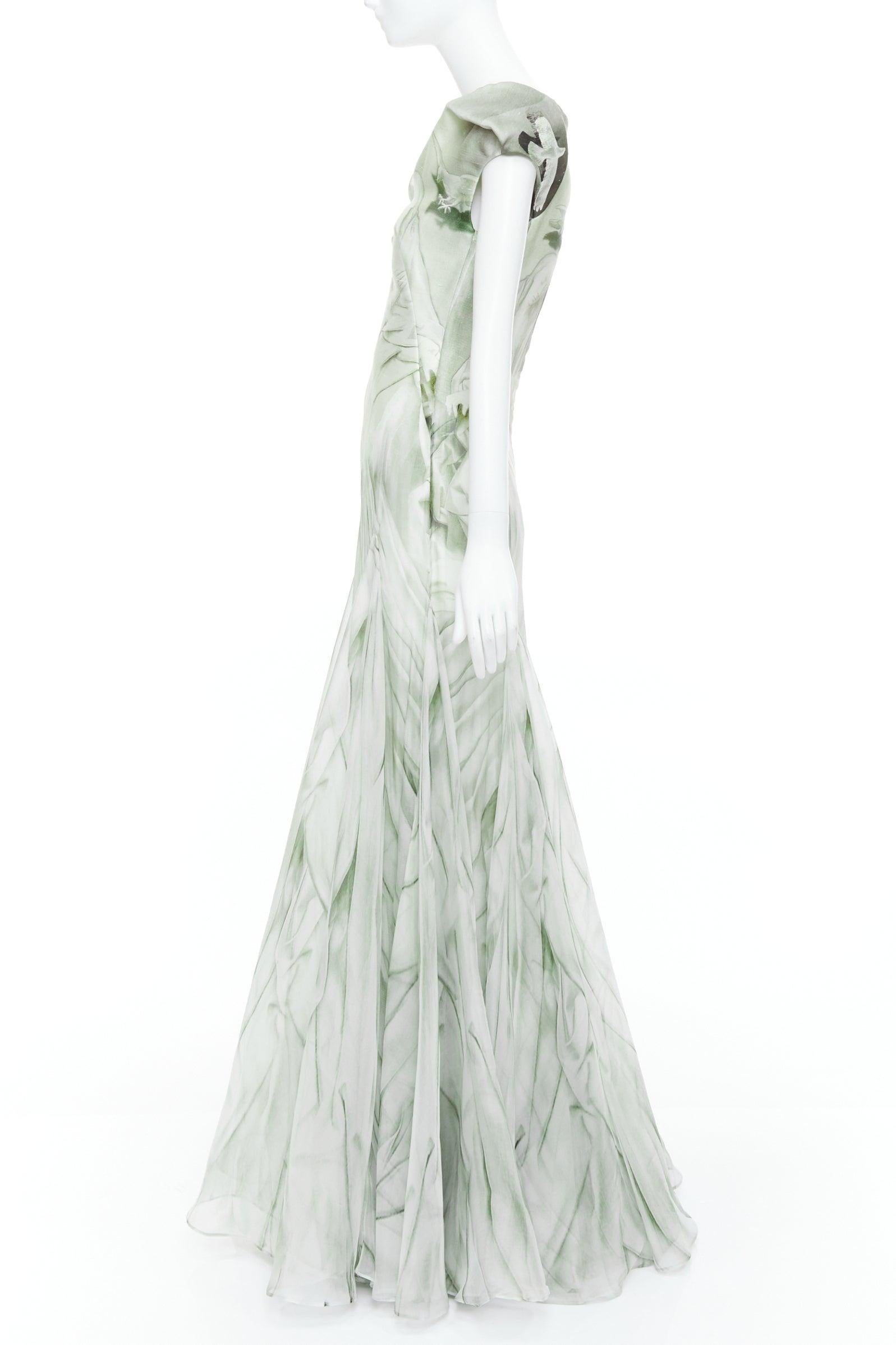 ALEXANDER MCQUEEN 2010 Angels Demons Robe en organza Portinari IT38 XS 2