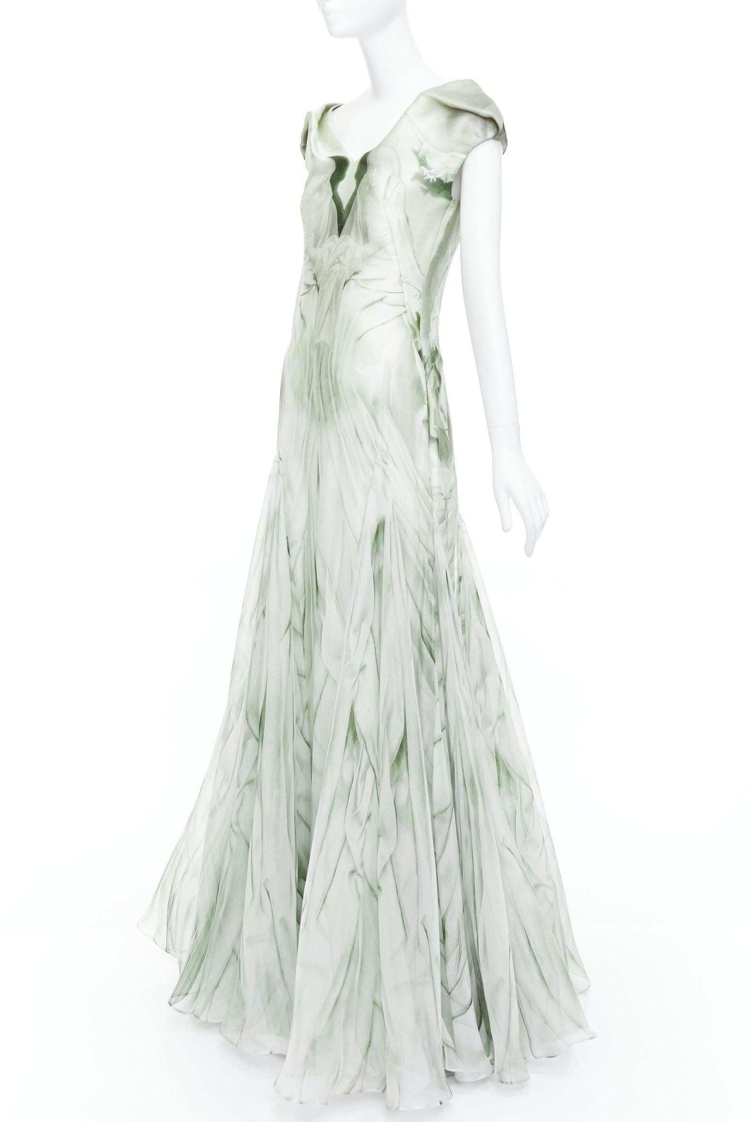 ALEXANDER MCQUEEN 2010 Angels Demons Robe en organza Portinari IT38 XS 3