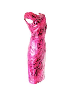 NEW Alexander McQueen 2008 Exotic Pink Evening Dress Tribute to Isabella Blow 42