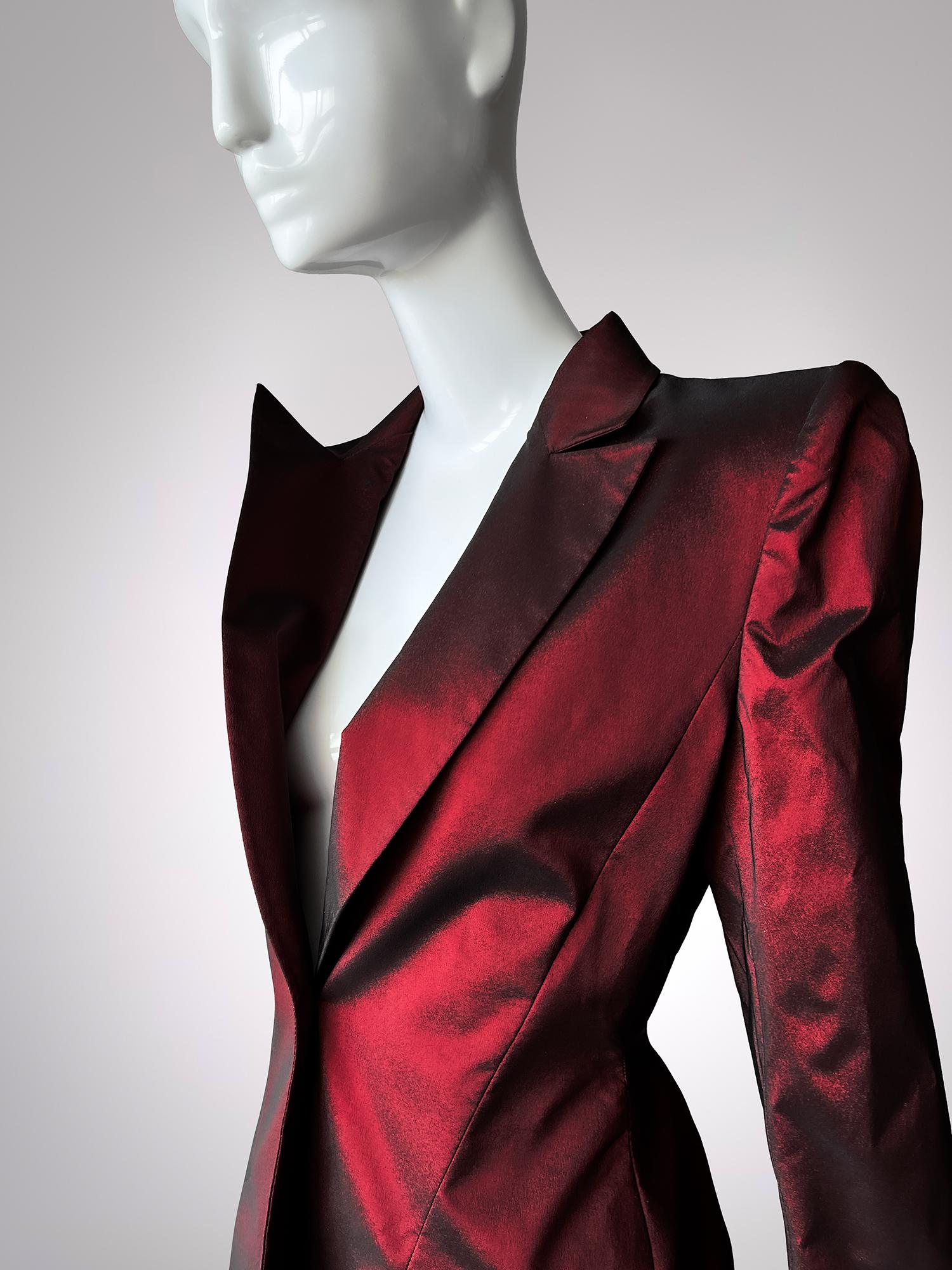 Black Rare Alexander McQueen for Givenchy Couture FW 1998 The Bladerunner Jacket For Sale