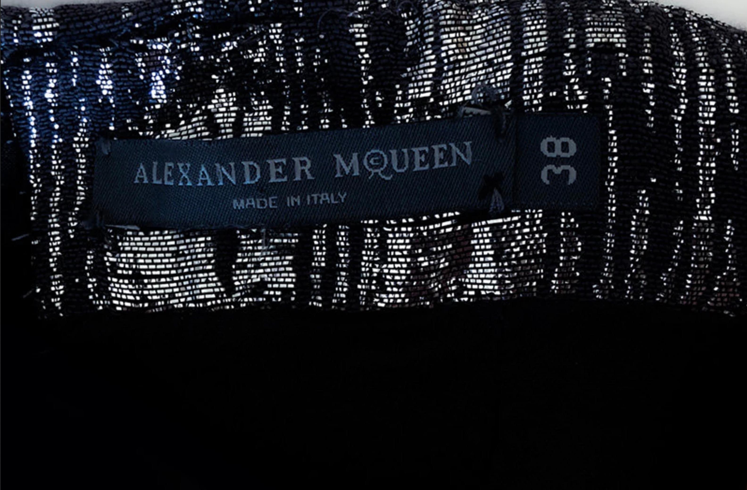 Women's Rare Alexander McQueen FW2009 The Horn of Plenty Skirt Silver Metallic  For Sale