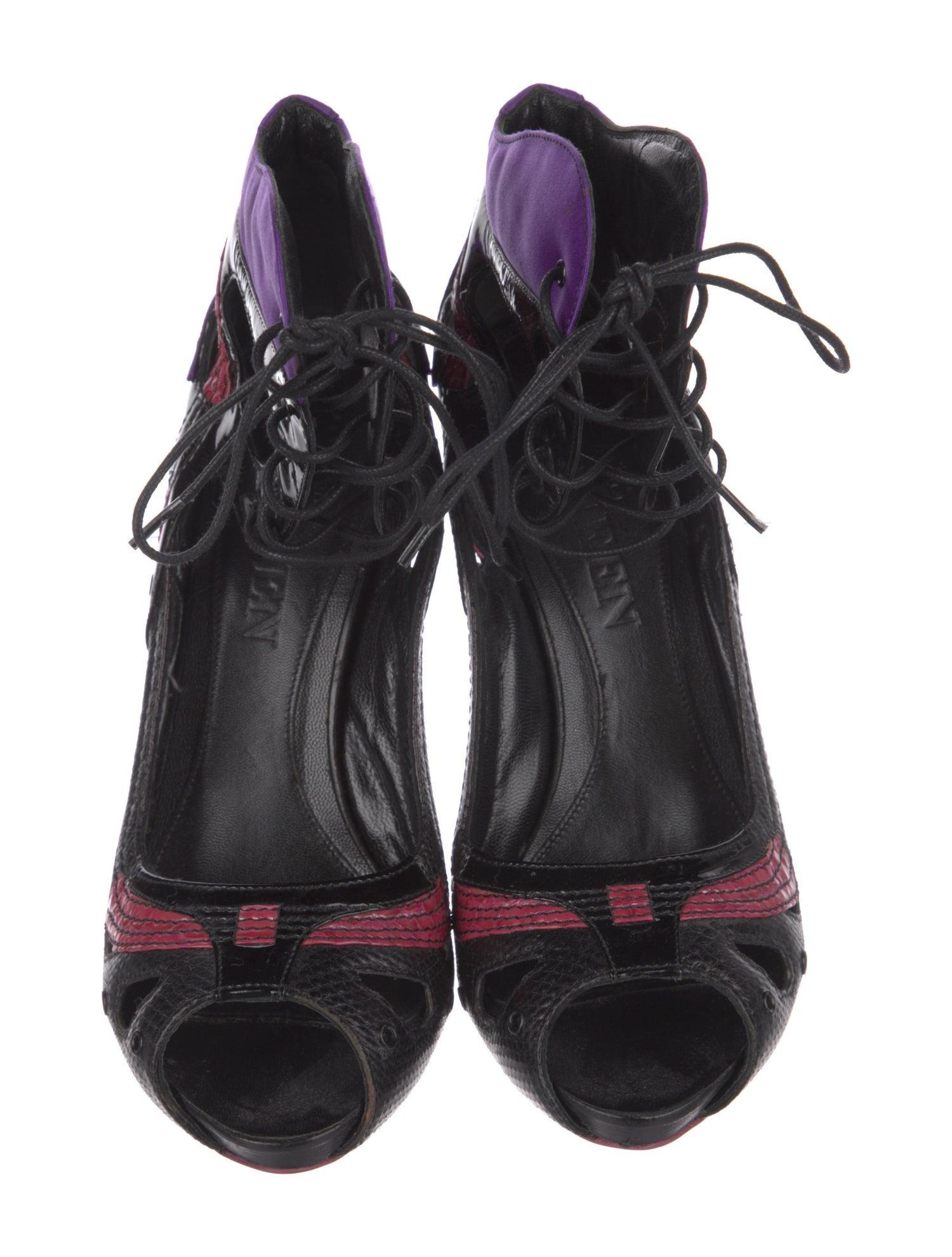 Noir Alexander McQueen - Chaussures rares, issue d'un défilé 2008  New 39  en vente