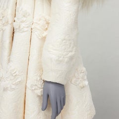 rare ALEXANDER MCQUEEN Sarah Burton 2012 Runway shearling coat dress IT38 XS