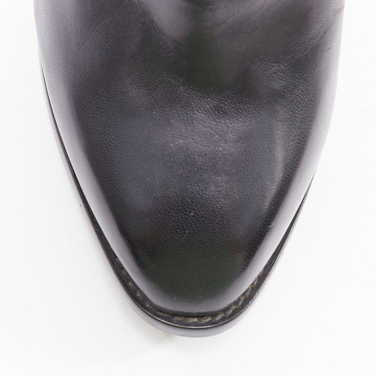raro Alexander McQueen nero con borchie e rocchetto pirata, stivaletti EU39 in vendita 1