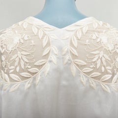 rare ALEXANDER MCQUEEN Vintage 2009 Runway cream silk skull drape dress IT38 XS