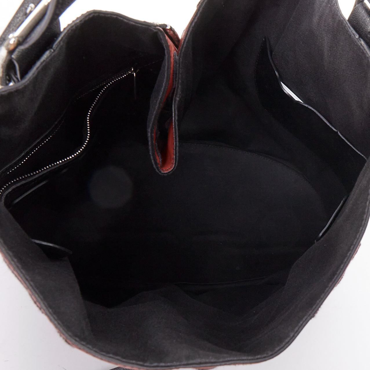 rare ALEXANDER MCQUEEN white floral embroidered red plaid biker zip hobo bag For Sale 4