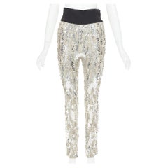 rare ALEXANDRE VAUTHIER COUTURE 2016 Runway Lesage bead crystal sequin pants