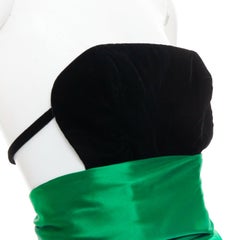 rare ALEXANDRE VAUTHIER COUTURE AW2020 Runway black velvet green gown Beyonce