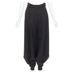 rare ALEXANDRE VAUTHIER COUTURE AW2020 Runway black wool bloomer barrel pants