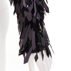 rare ALEXANDRE VAUTHIER COUTURE AW2023 Runway black long sleeve bodysuit top