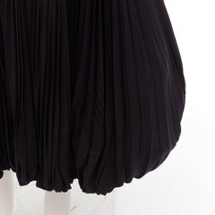 rare ALEXANDRE VAUTHIER COUTURE black pleated voluminous bubble hem skirt