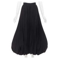 rare ALEXANDRE VAUTHIER COUTURE black pleated voluminous bubble hem skirt