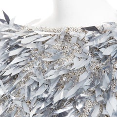 rare ALEXANDRE VAUTHIER COUTURE Maison Lesage bead feathered pailette dress