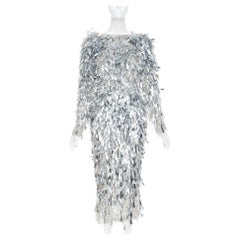 rare ALEXANDRE VAUTHIER COUTURE Maison Lesage bead feathered pailette dress