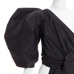 rare ALEXANDRE VAUTHIER COUTURE SS2017 Runway black tafetta bustle train top