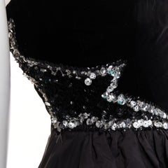 rare ALEXANDRE VAUTHIER COUTURE SS2017 Runway black velvet crystal ruffle gown