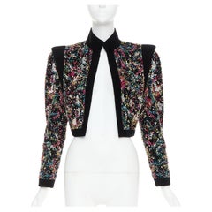 seltene ALEXANDRE VAUTHIER COUTURE SS2021 Laufstegjacke aus schwarzem Samt
