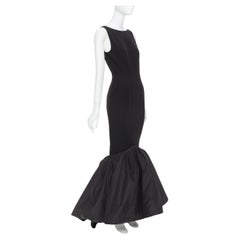 rare ALEXANDRE VAUTHIER COUTURE SS2025 Runway black volume taffeta trumpet gown