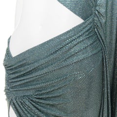 rare ALEXANDRE VAUTHIER COUTURE strass crystal cut out asymmetric drape dress