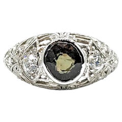 Rare Alexandrite & Diamond Ring in Platinum- GIA 2233879391