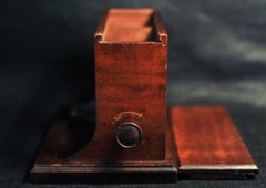 Rare Alfred Dunhill Mahogany & Glass Cigarette Dispenser, 1920s